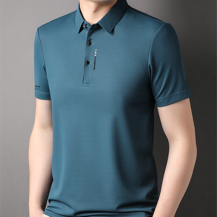 Men's Short Sleeve Slim Fit Collared T-Shirt