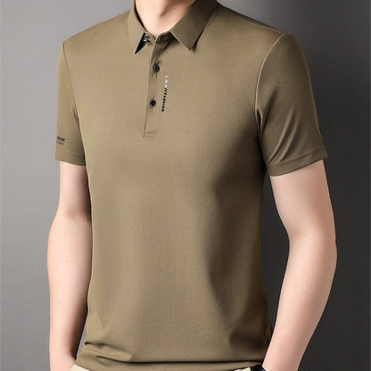 Men's Short Sleeve Slim Fit Collared T-Shirt