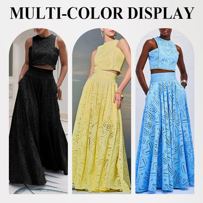 Paris Dreaming Embroidered Lace Crop Tank Top