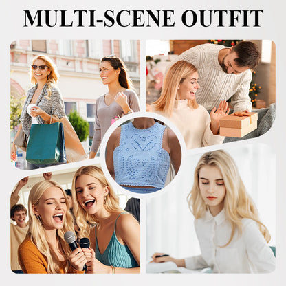 Paris Dreaming Embroidered Lace Crop Tank Top