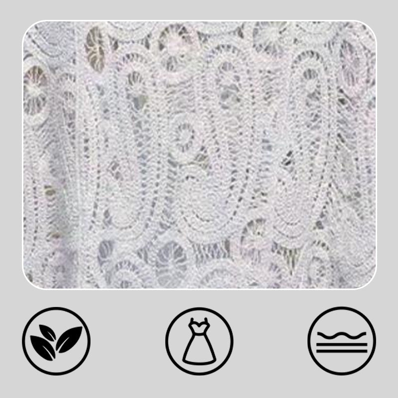 Summer Crochet Lace Sleeveless Irregular Hem Tops