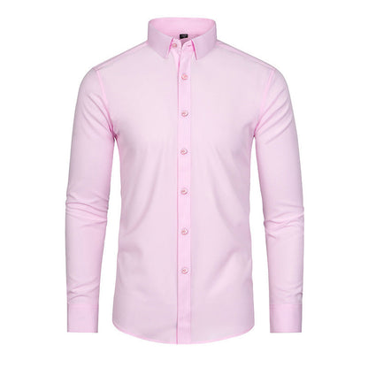 Men's Silky Wrinkle Resistant Solid Color Stretch Shirt🔥💕(BUY 2 FREE SHIPPING)