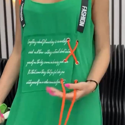 Women's Casual Printed Sleeveless Dress