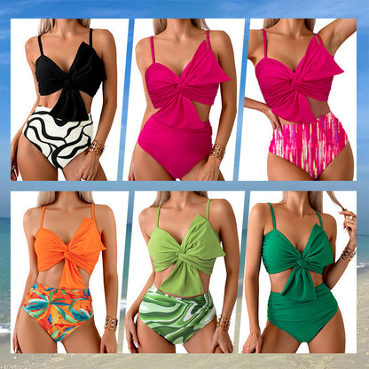 Women's High-Waisted Bow Bikini Set