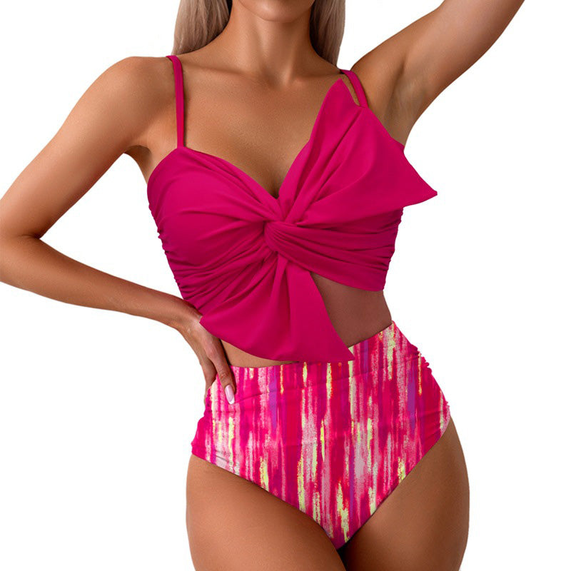 Women's High-Waisted Bow Bikini Set