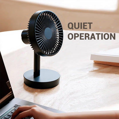 Mini Desktop Fan with Automatic Oscillation