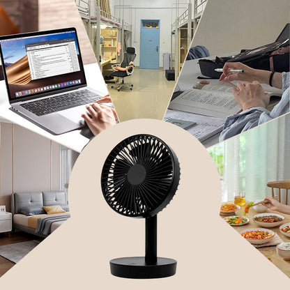 Mini Desktop Fan with Automatic Oscillation