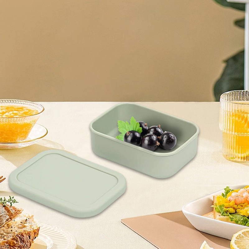 4PCS/Set Reusable Silicone Bento Box with Lid