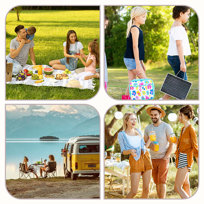 4PCS/Set Reusable Silicone Bento Box with Lid