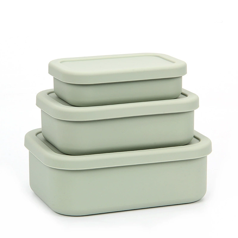4PCS/Set Reusable Silicone Bento Box with Lid