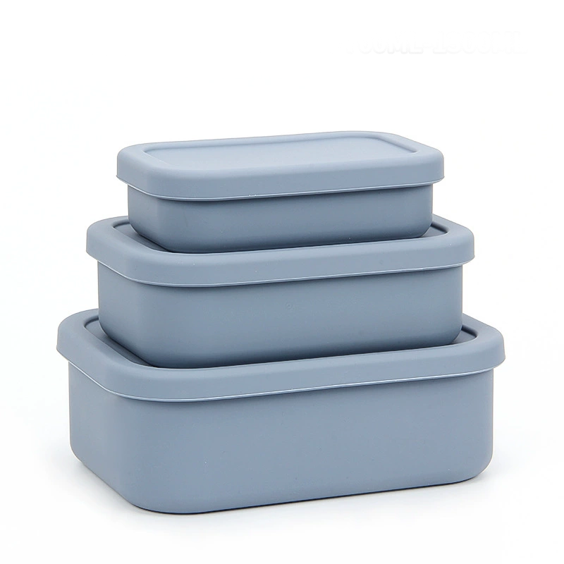 4PCS/Set Reusable Silicone Bento Box with Lid