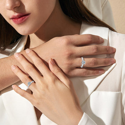 Women's Luxe-Style Premium Round Moissanite Ring