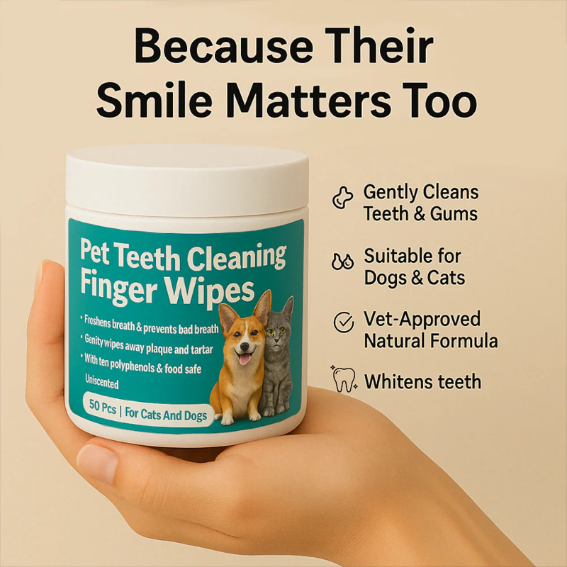 Natural Pet Dental Finger Wipes