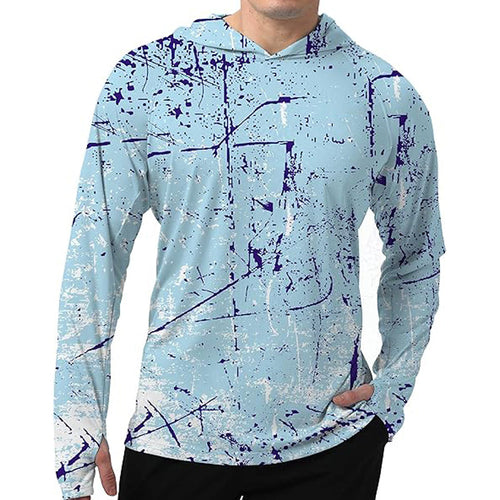 Men's Swim & Outdoor UPF 50+ Sun Shirt ，Lightweight SPF 50 UV Protection Hoodie