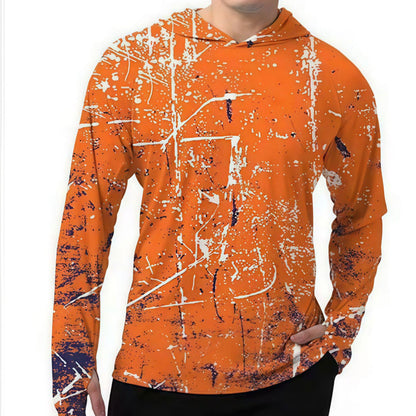 Men's Swim & Outdoor UPF 50+ Sun Shirt ，Lightweight SPF 50 UV Protection Hoodie