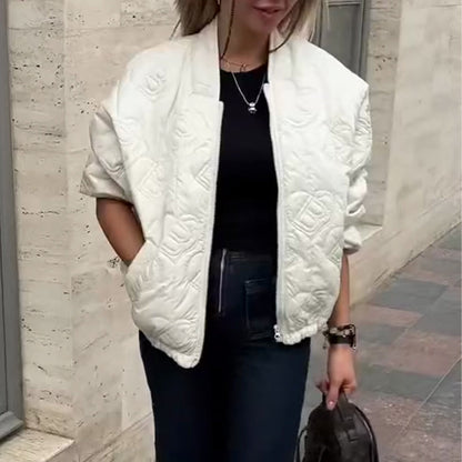 Women's Casual Quilted Oversized Jacket 🧥 – Lightweight Warmth, Slims Without Bulk for Daily Outings