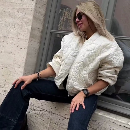 Women's Casual Quilted Oversized Jacket 🧥 – Lightweight Warmth, Slims Without Bulk for Daily Outings