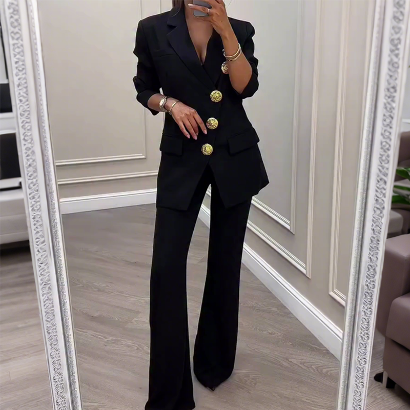Women's Chic Black Blazer & Pants