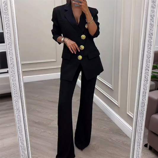 Women's Chic Black Blazer & Pants