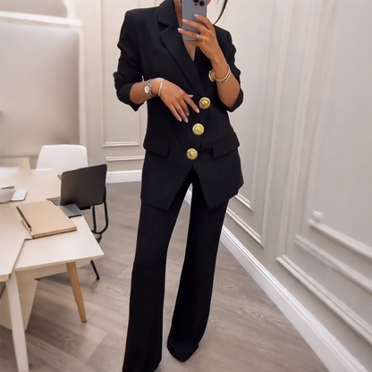 Women's Chic Black Blazer & Pants