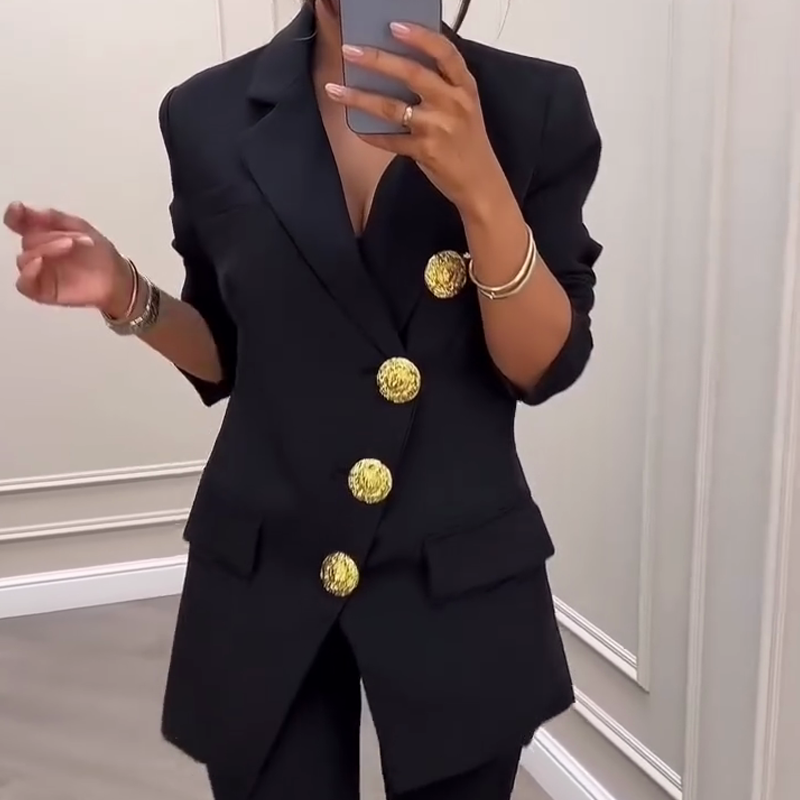Women's Chic Black Blazer & Pants