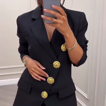 Women's Chic Black Blazer & Pants